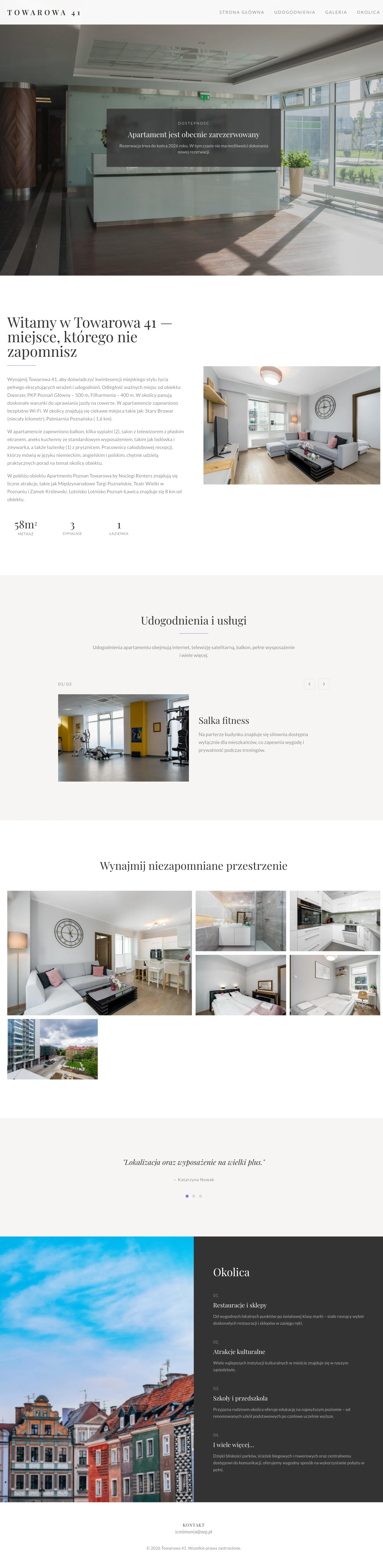 Towarowa 41 website preview
